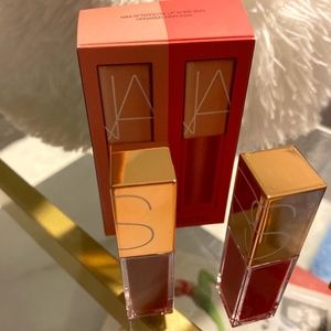 Orgasm Unbroken Afterglow Lip Shine Duo by NARS Mini 2 Set Travel Limited Gloss